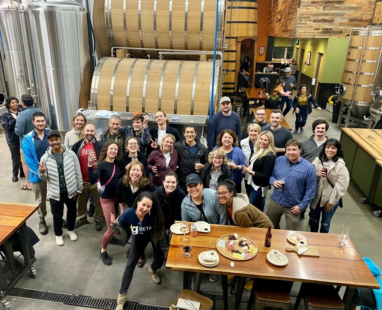 gBETA accelerator cohort networking event at a local brewery