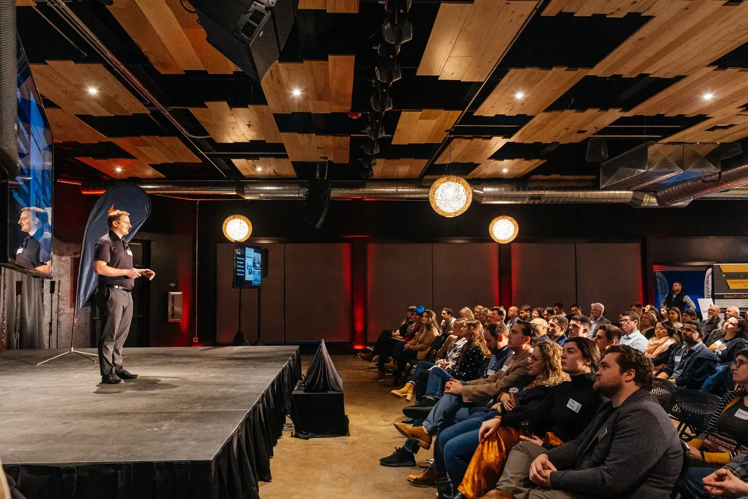 gBETA startup accelerator showcase with founders presenting to investors and the community
