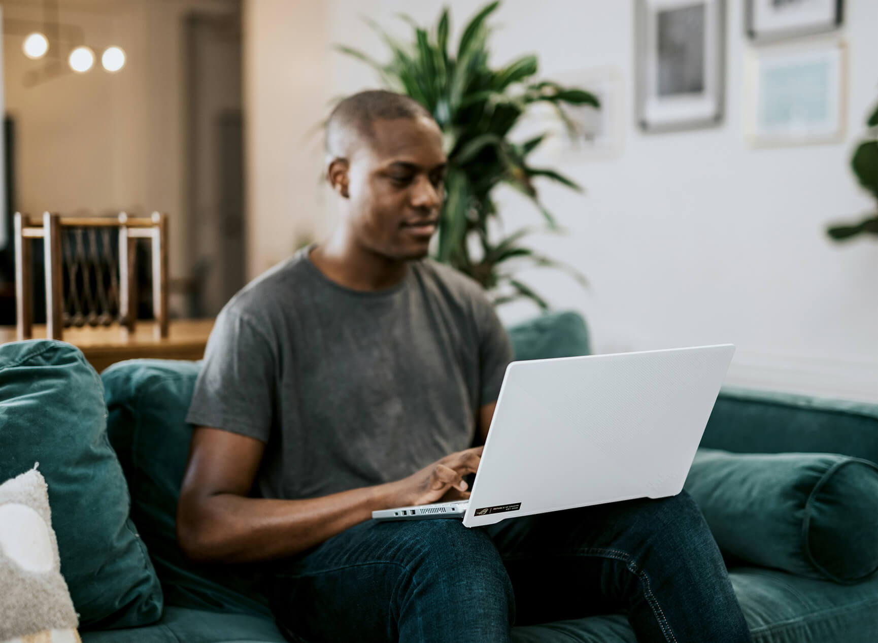 Person working on a computer, exploring AI tools