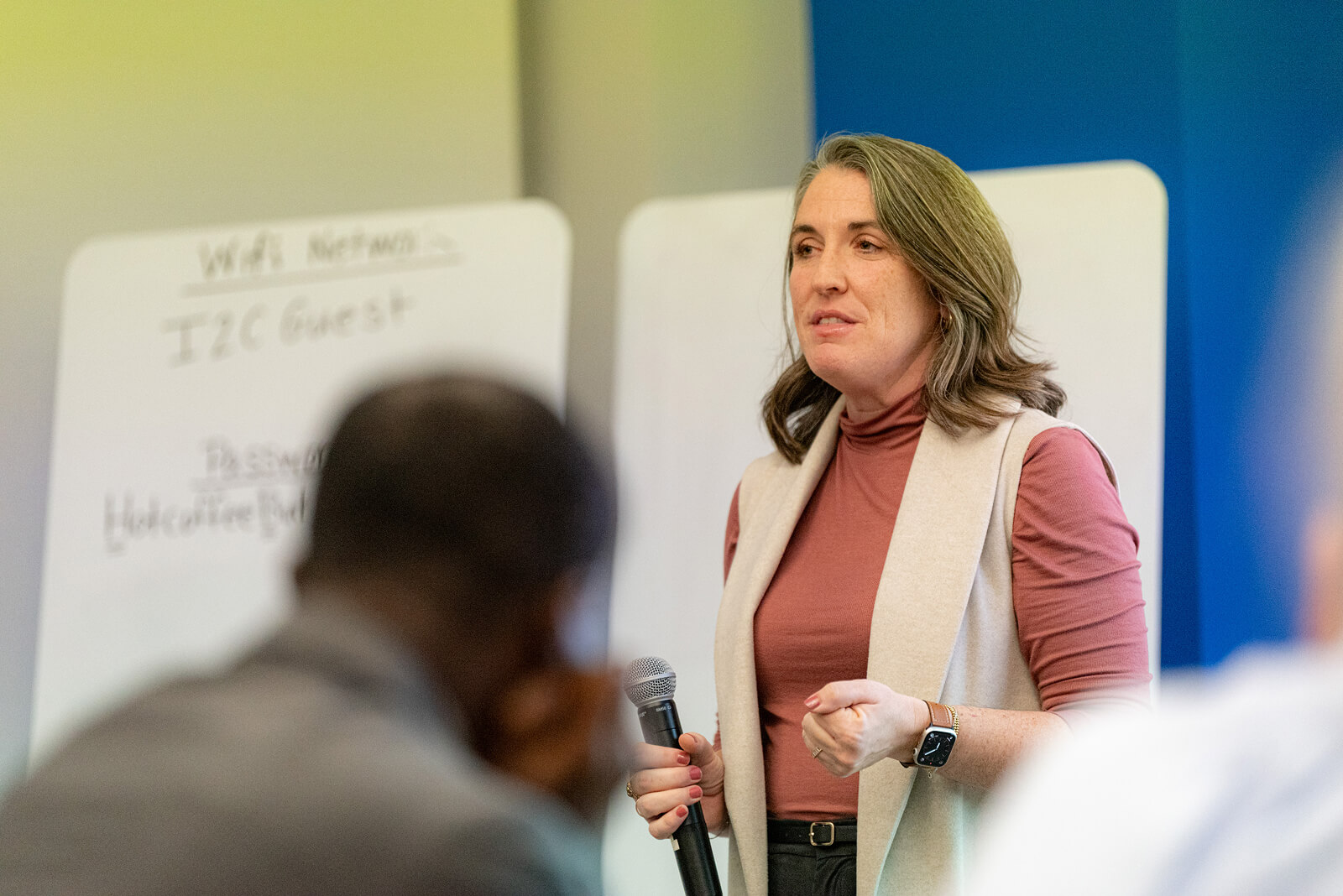 Speaker presenting at a gener8tor Spark workshop session