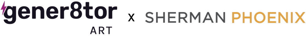 gener8tor Art X Sherman Phoenix logo